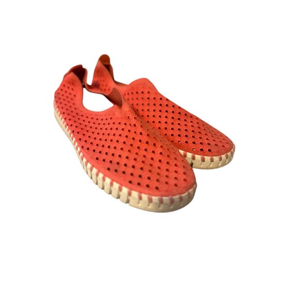 Ilse Jacobsen Hornbæk Tulip Laser-Cut Comfort Slip On Shoes Orange Size 39 - Picture 3 of 9